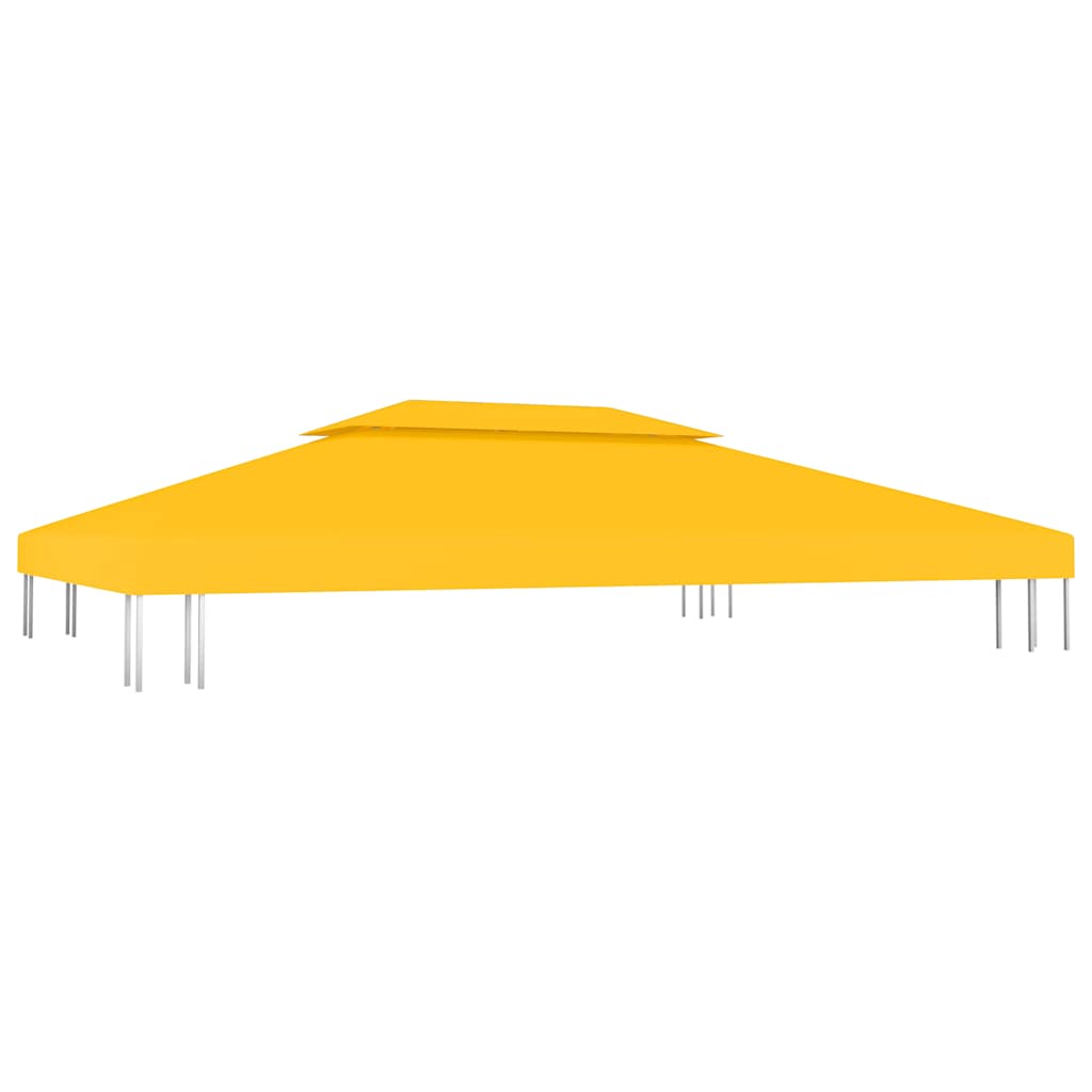 vidaXL 2-Tier Gazebo Top Cover 310 g/m² 4x3 m Yellow 2