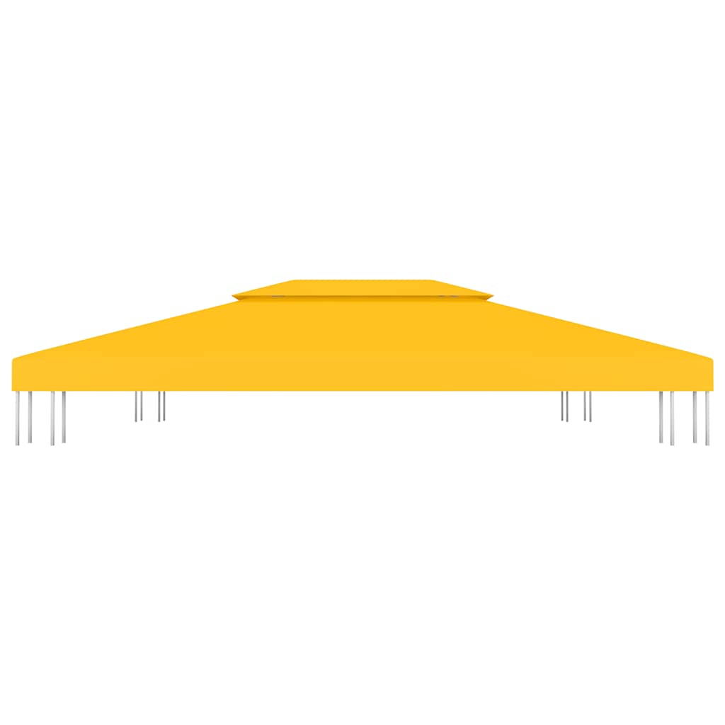 vidaXL 2-Tier Gazebo Top Cover 310 g/m² 4x3 m Yellow 3