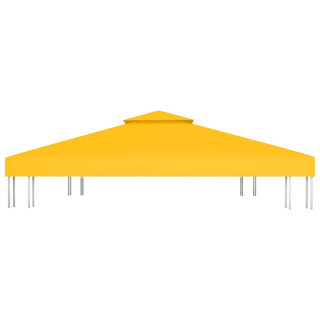vidaXL 2-Tier Gazebo Top Cover 310 g/m² 4x3 m Yellow 4