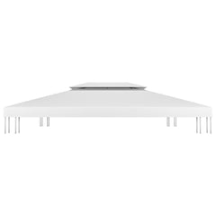 vidaXL 2-Tier Gazebo Top Cover 310 g/m² 4x3 m White 3