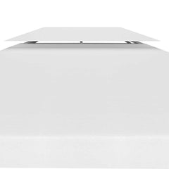 vidaXL 2-Tier Gazebo Top Cover 310 g/m² 4x3 m White 5