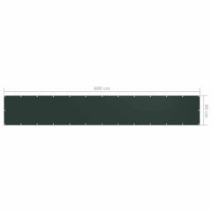 vidaXL Balcony Screen Dark Green 90x600 cm Oxford Fabric 5