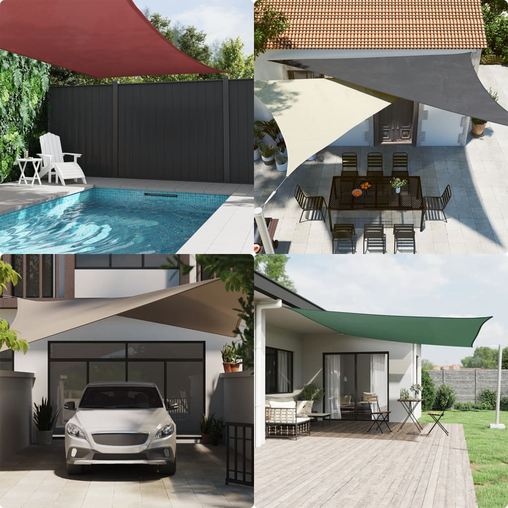 vidaXL Sunshade Sail Oxford Fabric Square 7x7 m Anthracite 3
