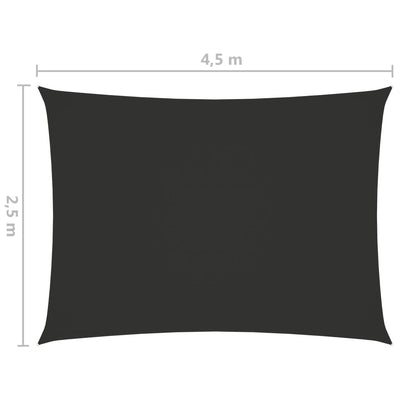 Sunshade Sail Oxford Fabric Rectangular 2.5x4.5 m Anthracite