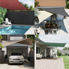 vidaXL Sunshade Sail Oxford Fabric Square 6x6 m Beige 3