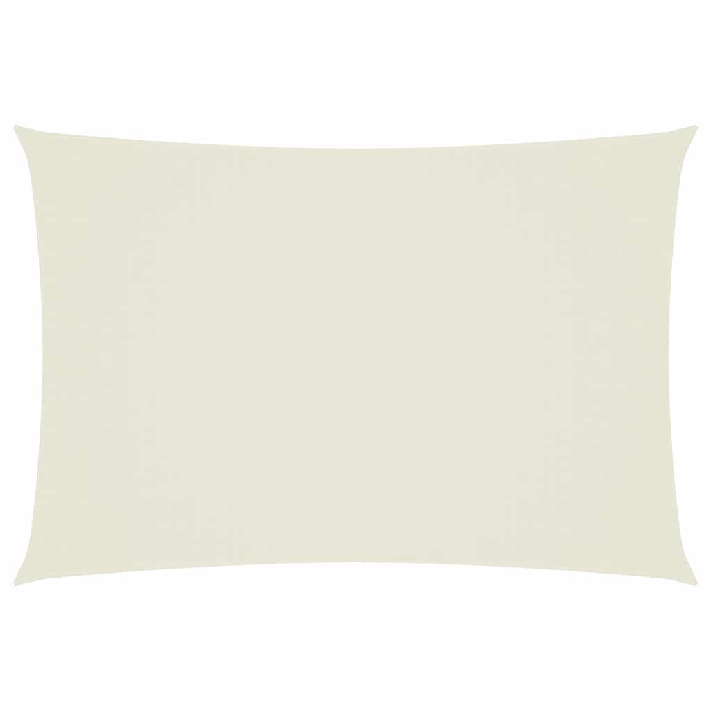 Sunshade Sail Oxford Fabric Rectangular 2.5x4.5 m Width 2.5 m Drop 4.5 m Cream