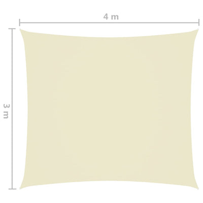 Sunshade Sail Oxford Fabric Rectangular 3x4 m Cream