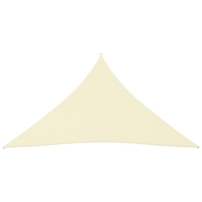 Sunshade Sail Oxford Fabric Triangular 4x5x5 m Cream