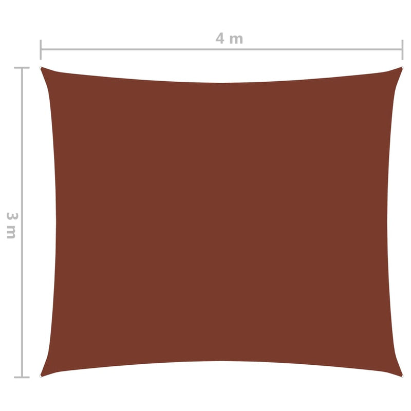 Sunshade Sail Oxford Fabric Rectangular 3x4 m Terracotta