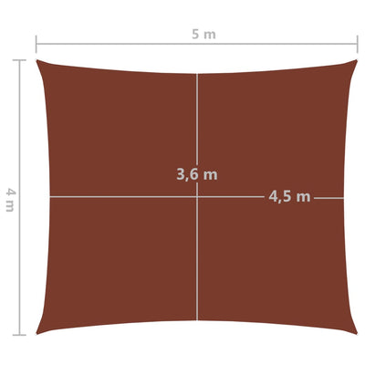 Sunshade Sail Oxford Fabric Rectangular 4x5 m Terracotta