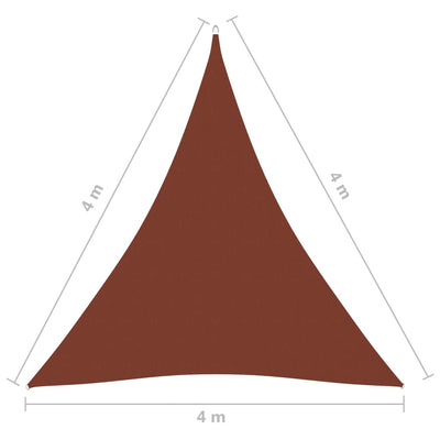 Sunshade Sail Oxford Fabric Triangular 4x4x4 m Terracotta