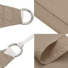 vidaXL Sunshade Sail Oxford Fabric Square 6x6 m Taupe 6