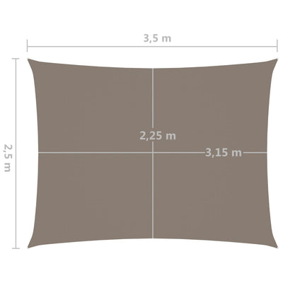 Sunshade Sail Oxford Fabric Rectangular 2.5x3.5 m Taupe