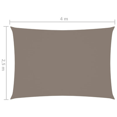 Sunshade Sail Oxford Fabric Rectangular 2.5x4 m Taupe