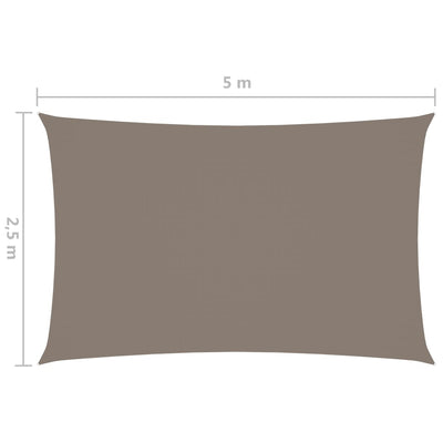 Sunshade Sail Oxford Fabric Rectangular 2.5x5 m Taupe