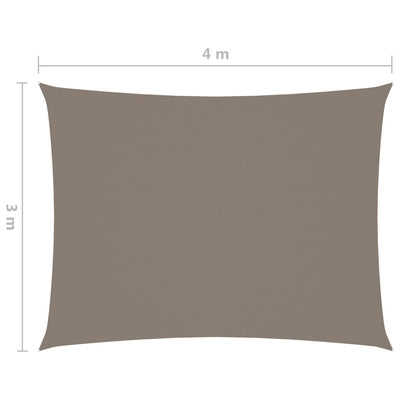 Sunshade Sail Oxford Fabric Rectangular 3x4 m Taupe