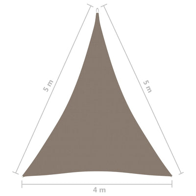 Sunshade Sail Oxford Fabric Triangular 4x5x5 m Taupe