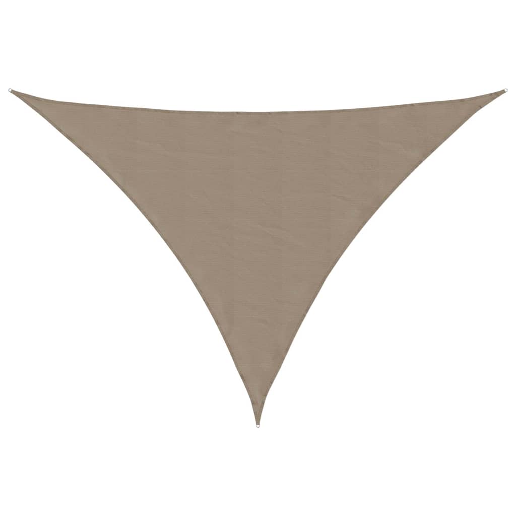 vidaXL Sunshade Sail Oxford Fabric Triangular 5x6x6 m Taupe 2