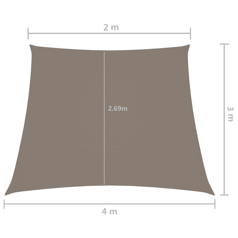 Sunshade Sail Oxford Fabric Trapezium 2/4x3 m Taupe