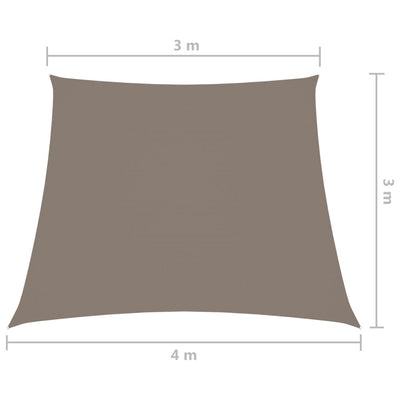 Sunshade Sail Oxford Fabric Trapezium 3/4x3 m Taupe