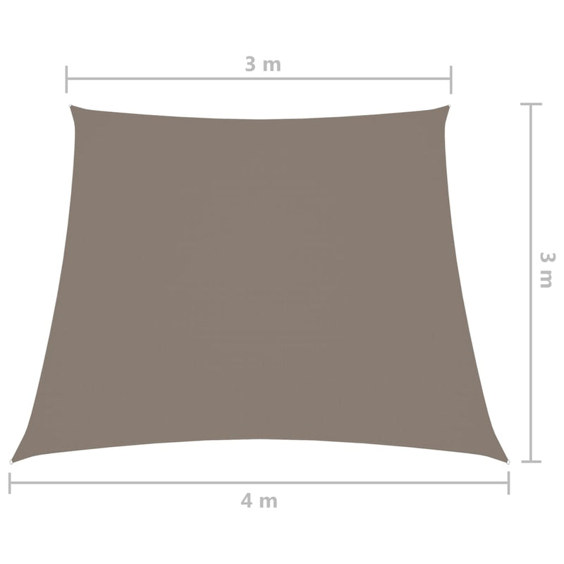 Sunshade Sail Oxford Fabric Trapezium 3/4x3 m Taupe