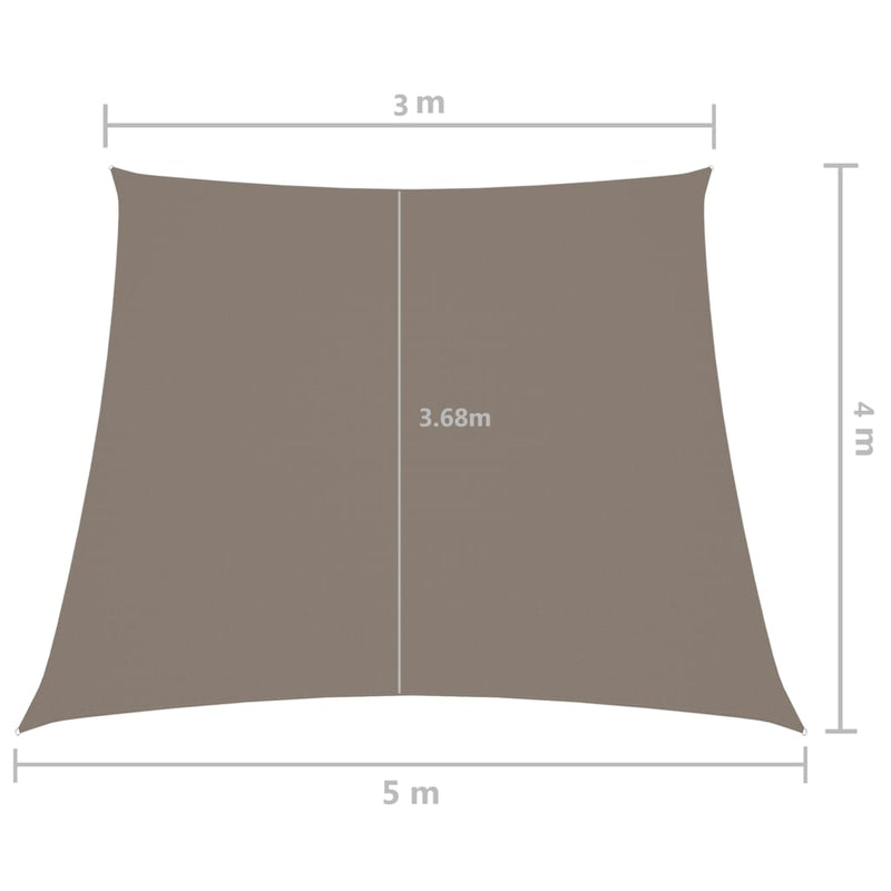 Sunshade Sail Oxford Fabric Trapezium 3/5x4 m Taupe