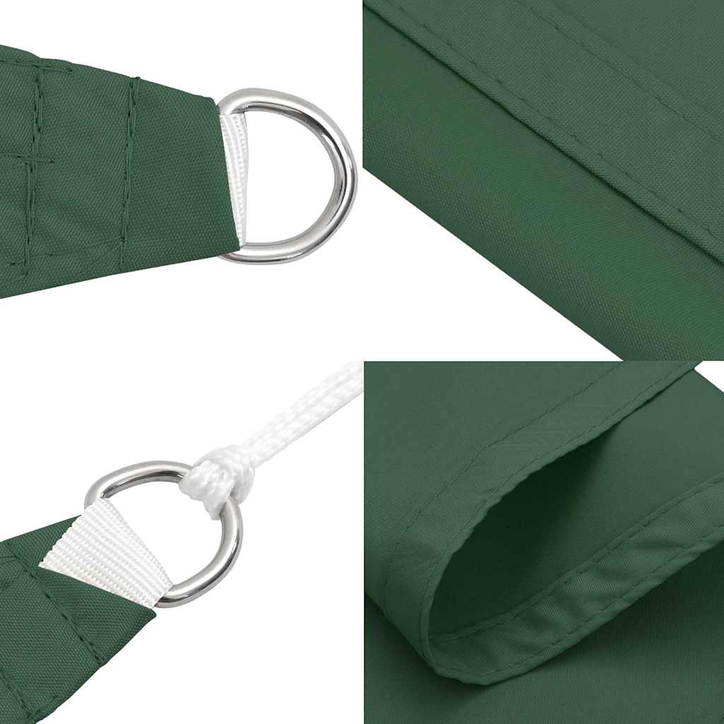 vidaXL Sunshade Sail Oxford Fabric Square 5x5 m Dark Green 6