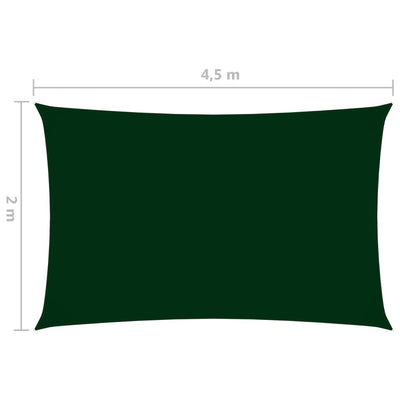 Sunshade Sail Oxford Fabric Rectangular 2x4.5 m Dark Green