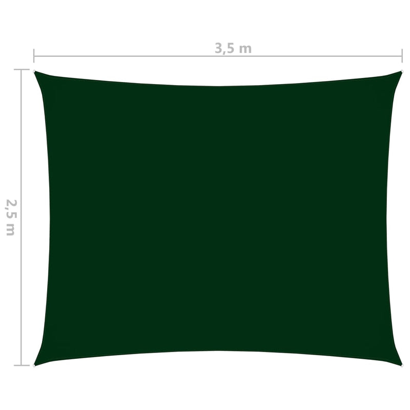 Sunshade Sail Oxford Fabric Rectangular 2.5x3.5 m Dark Green