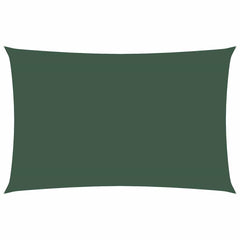 Sunshade Sail Oxford Fabric Rectangular 4x7 m Width 4 m Drop 7 m Dark green