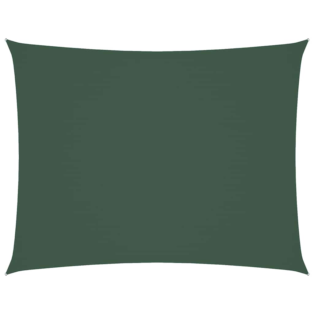 Sunshade Sail Oxford Fabric Rectangular 5x6 m Width 5 m Drop 6 m Dark green
