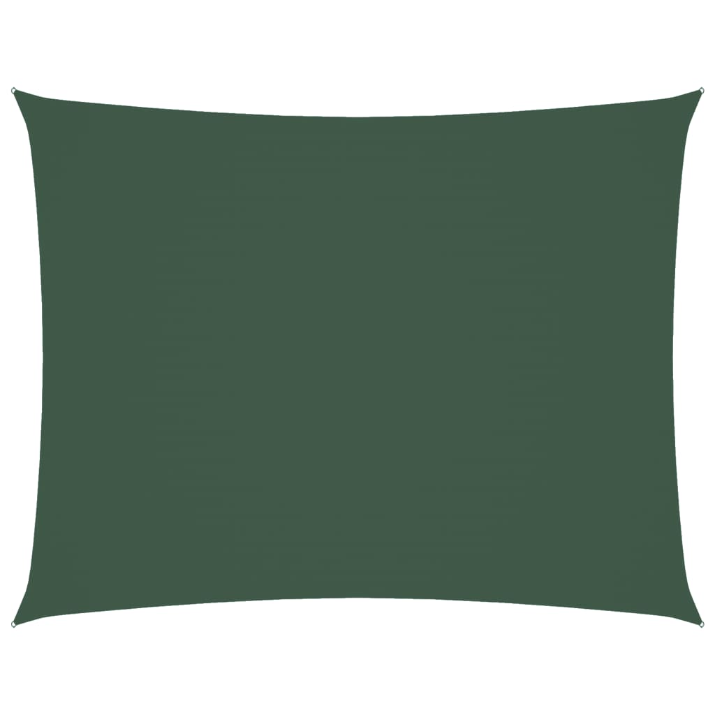 Sunshade Sail Oxford Fabric Rectangular 5x7 m Width 5 m Drop 7 m Dark green