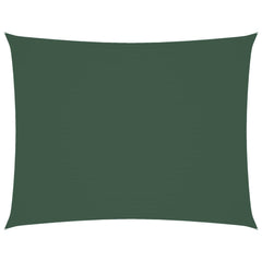 Sunshade Sail Oxford Fabric Rectangular 5x7 m Width 5 m Drop 7 m Dark green