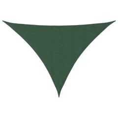 Sunshade Sail Oxford Fabric Triangular 5x7x7 m Width 5 m Depth 7 m Dark green