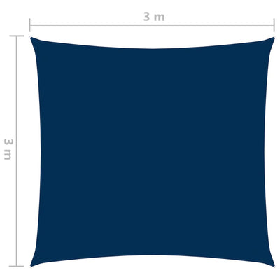 Sunshade Sail Oxford Fabric Square 3x3 m Blue