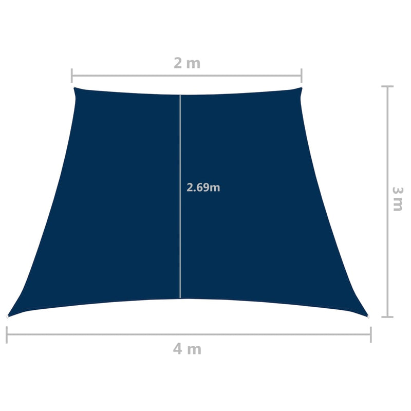 Sunshade Sail Oxford Fabric Trapezium 2/4x3 m Blue