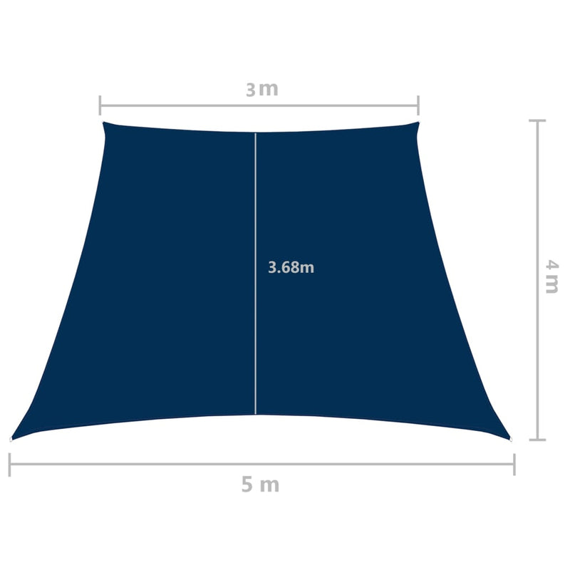 Sunshade Sail Oxford Fabric Trapezium 3/5x4 m Blue