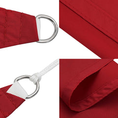 vidaXL Sunshade Sail Oxford Fabric Square 3.6x3.6 m Red 6
