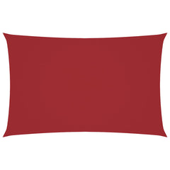 Sunshade Sail Oxford Fabric Rectangular 4x7 m Width 4 m Drop 7 m Red