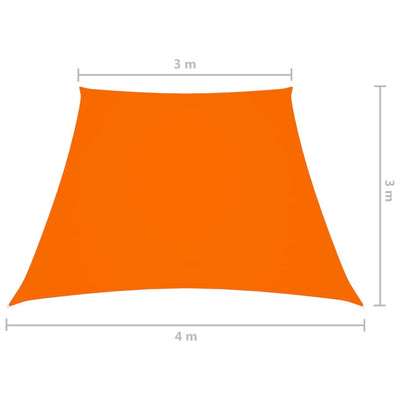 Sunshade Sail Oxford Fabric Trapezium 3/4x3 m Orange