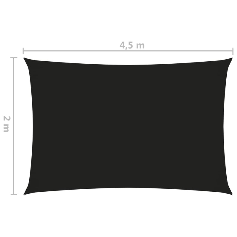 Sunshade Sail Oxford Fabric Rectangular 2x4.5 m Black