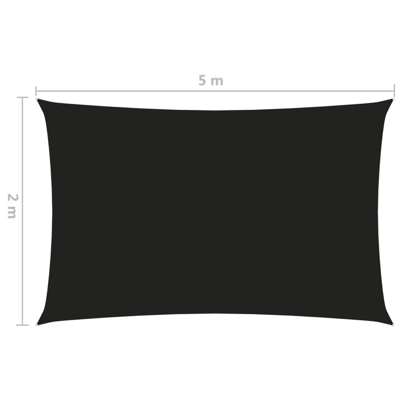 Sunshade Sail Oxford Fabric Rectangular 2x5 m Black