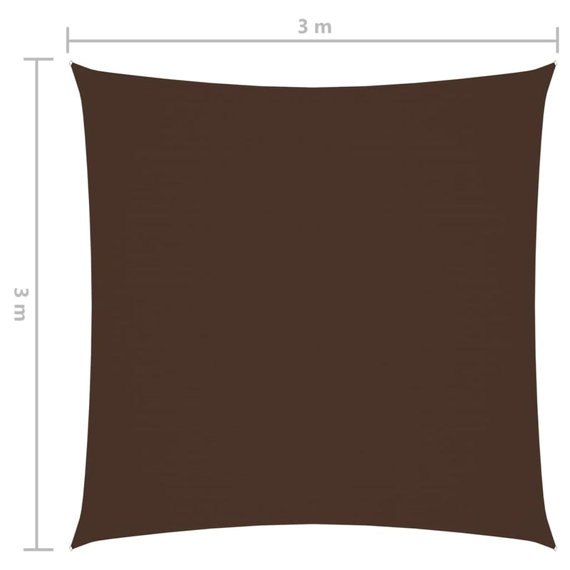 Sunshade Sail Oxford Fabric Square 3x3 m Brown