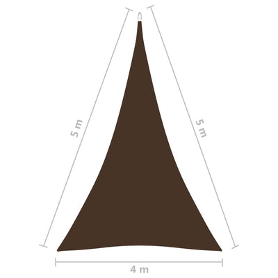 Sunshade Sail Oxford Fabric Triangular 4x5x5 m Brown