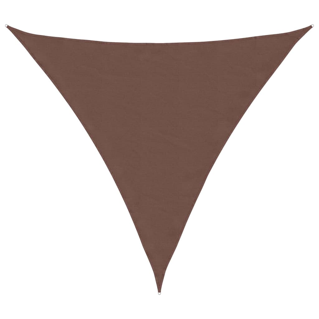 vidaXL Sunshade Sail Oxford Fabric Triangular 5x5x5 m Brown 2