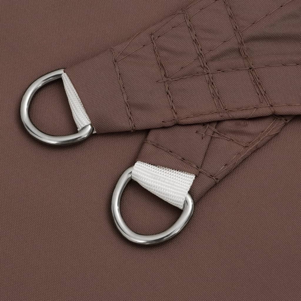 vidaXL Sunshade Sail Oxford Fabric Triangular 5x5x5 m Brown 5
