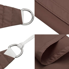 vidaXL Sun Sail | Brown | PU coated oxford fabric | 5x6x6 metres 6