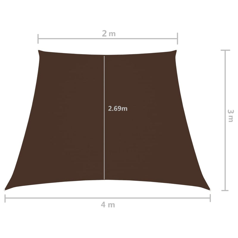 Sunshade Sail Oxford Fabric Trapezium 2/4x3 m Brown