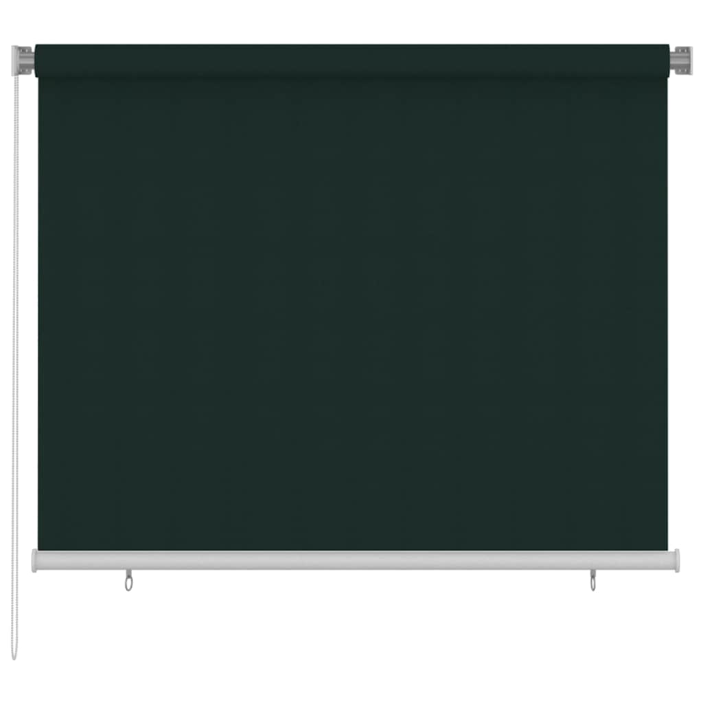 vidaXL Outdoor Roller Blind 185(W)x140(H) cm Dark Green HDPE 1