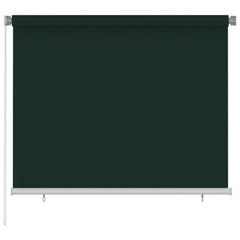 vidaXL Outdoor Roller Blind 185(W)x140(H) cm Dark Green HDPE 1